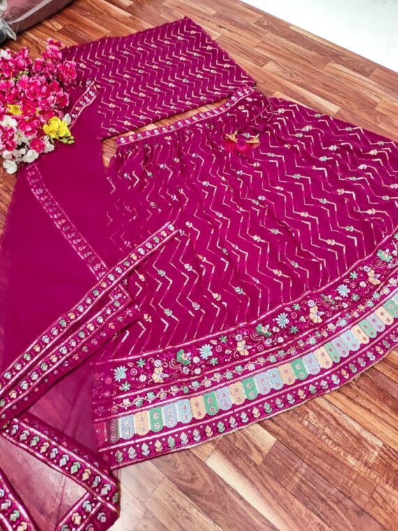 Aaradhana Party Wear Lehenga Choli 3 Piece Set