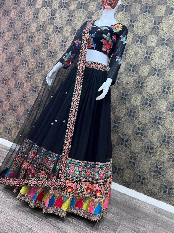 Designer Weeding Lehenga Choli Embroidery 3 Piece Set