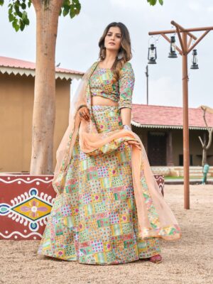 Wedding Lehenga Choli Embellished Floral 3 Piece Set