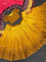 Yellow Pering Party Wear Lehenga Choli With Coting Sequence 3 Piece Set