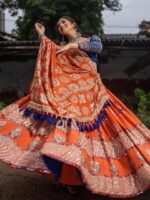 Designer Digital Printed Work Lehenga Ch