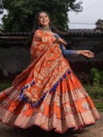 Designer Digital Printed Work Lehenga Ch