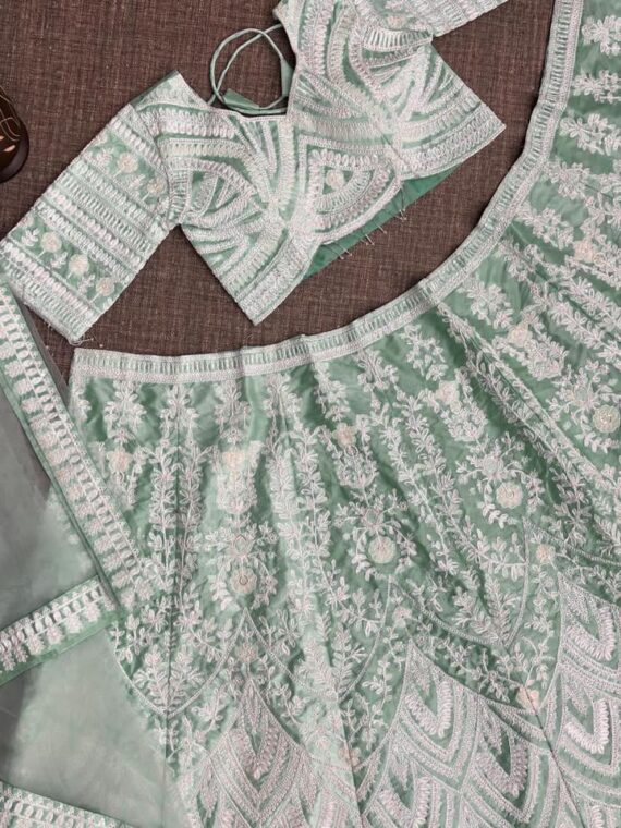 Designer Lehenga Choli with Cording & Sequence Work 3 Piece Set