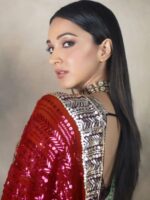 Gauri Khan & Kiara Advani Bollywood Celebrity Saree & Blouse with sequence Work