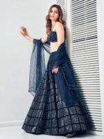 Kriti Sanon Heavy Faux Georgette with Embroidery and Sequins work 