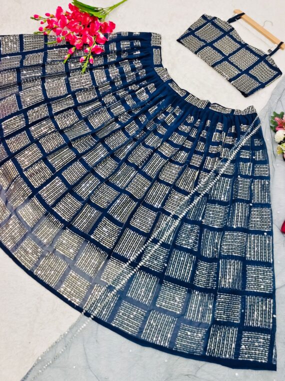 Kriti Sanon Heavy Faux Georgette with Embroidery and Sequins work 