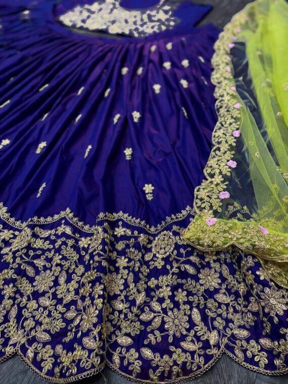 Designer Lehenga Choli with Cording Work 3 Piece Set