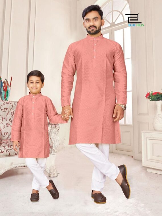 Ethnic Wear for Adult & Kids Kurta pant Combo 4 Piece Set