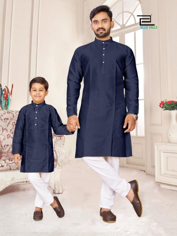 Ethnic Wear for Adult & Kids Kurta pant Combo 4 Piece Set