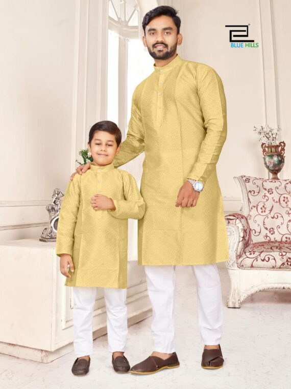 Ethnic Wear for Adult & Kids Kurta pant Combo 4 Piece Set