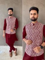 Manyavar Festive Wear Kurta Pant Koti 3 Piece Set