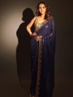 Gauri Khan & Kiara Advani Bollywood Celebrity Saree & Blouse with sequence Work