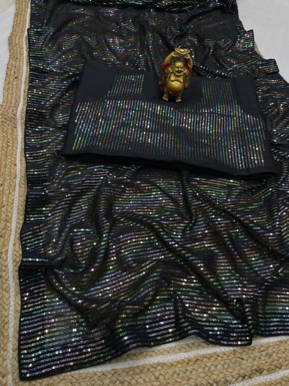 Shweta Tiwari Bollywood Designer Saree with Blouse beautiful Sequence work