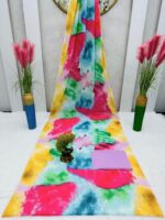 Alia Bhatt Bollywood Designer Saree On Faux Georgette Digital Print 