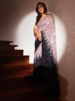 Kajol Devgan Bollywood Designer Saree with Dual Sequence
