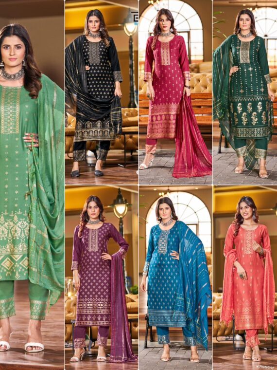 Ethnic Wear with Embroidery work Kurti 3 piece set