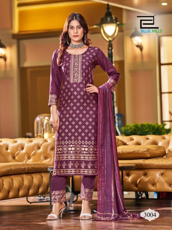 Ethnic Wear with Embroidery work Kurti 3 piece set