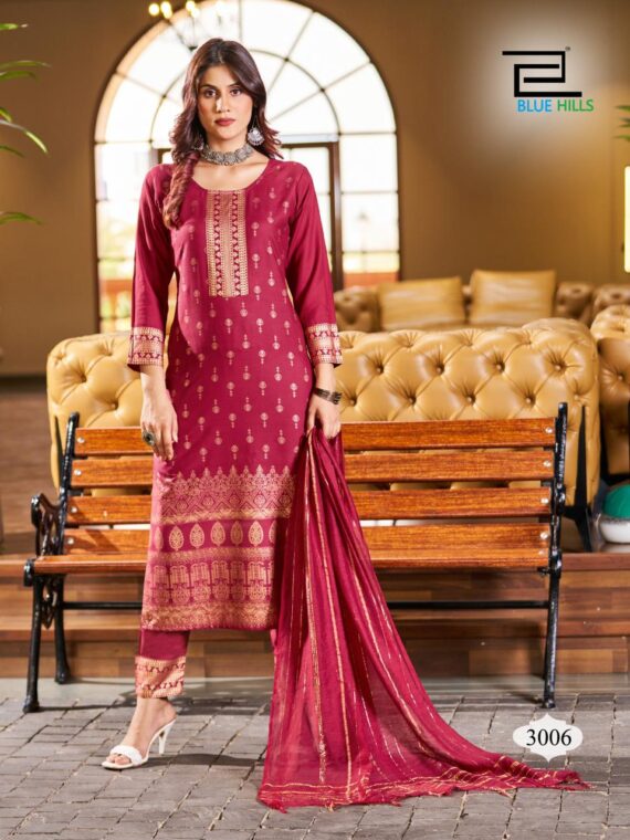 Ethnic Wear with Embroidery work Kurti 3 piece set