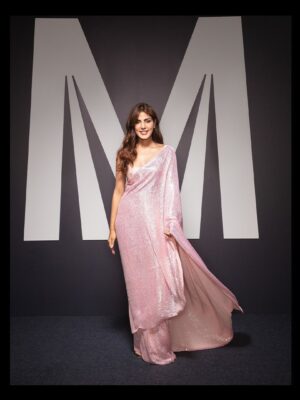 Rhea Chakraborty Bollywood Designer sequence saree collection 