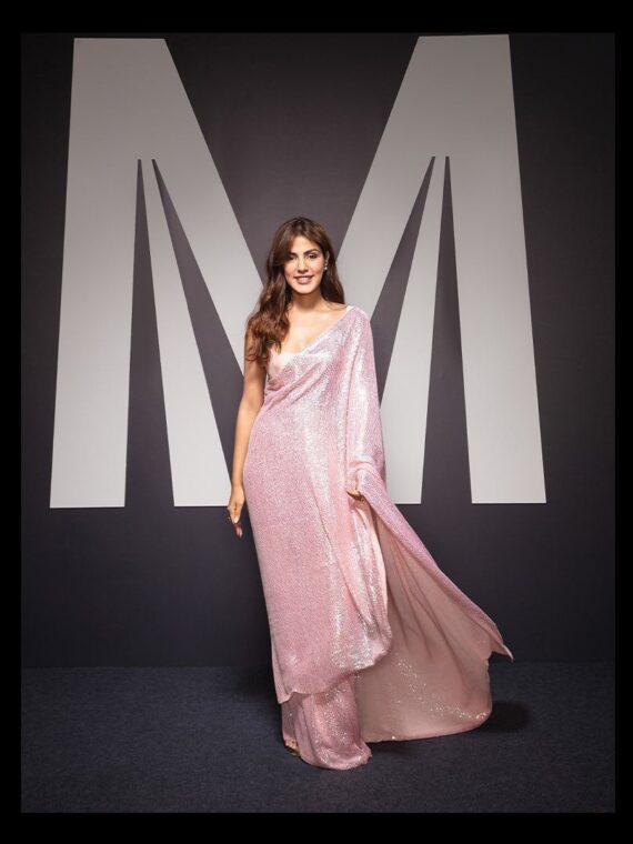 Rhea Chakraborty Bollywood Designer sequence saree collection 
