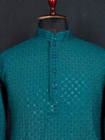 Men's Traditional Kurta Pant with heavy Sequence 2 Piece Set