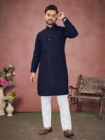 Designer Lucknowi Kurta Pant with Sequence Work 2 Piece Set
