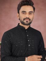 Designer Lucknowi Kurta Pant with Sequence Work 2 Piece Set