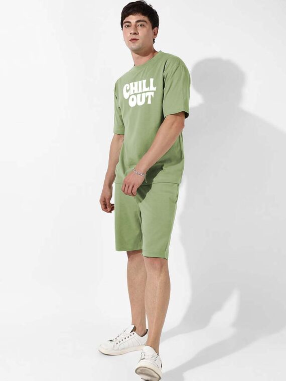 Cotton Men’s T-Shirt and Shorts 2 Piece Set