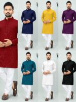 Traditional Kurta Pant Chikankari Work with Sequence 2 Piece Set