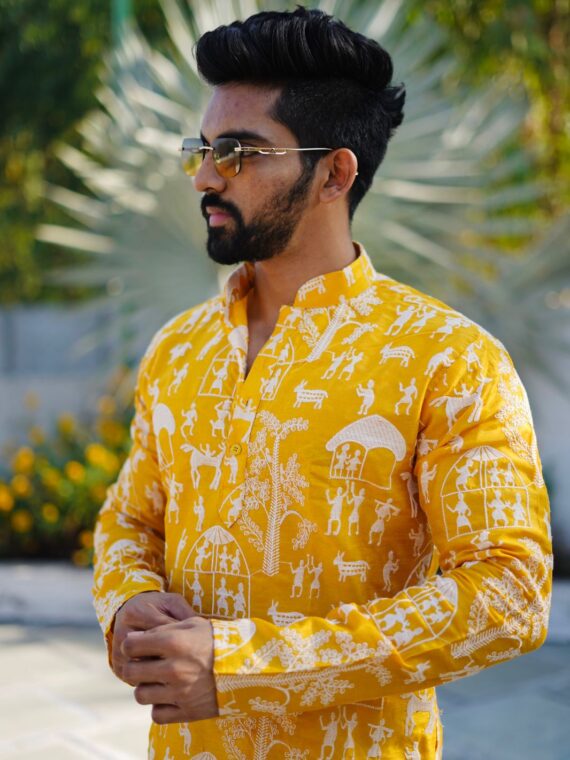 Lucknowi Designer Kurta Pant Soft Silk 2 Piece Set