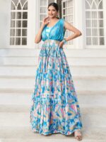 Bollywood Designer Party Wear Gown With Digital Print Work