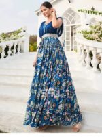 Bollywood Designer Party Wear Gown With Digital Print Work