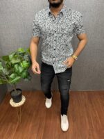 Geometrical Men's Short Sleeve Shirt