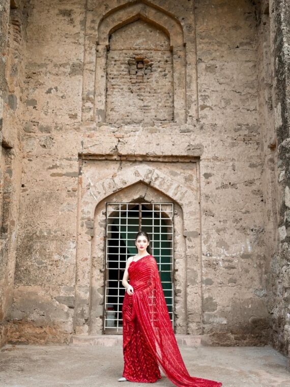 Designer Saree with Weaving Pattern with Sequence Saree with Blouse