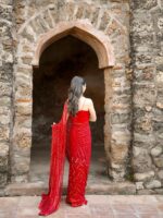 Designer Saree with Weaving Pattern with Sequence Saree with Blouse