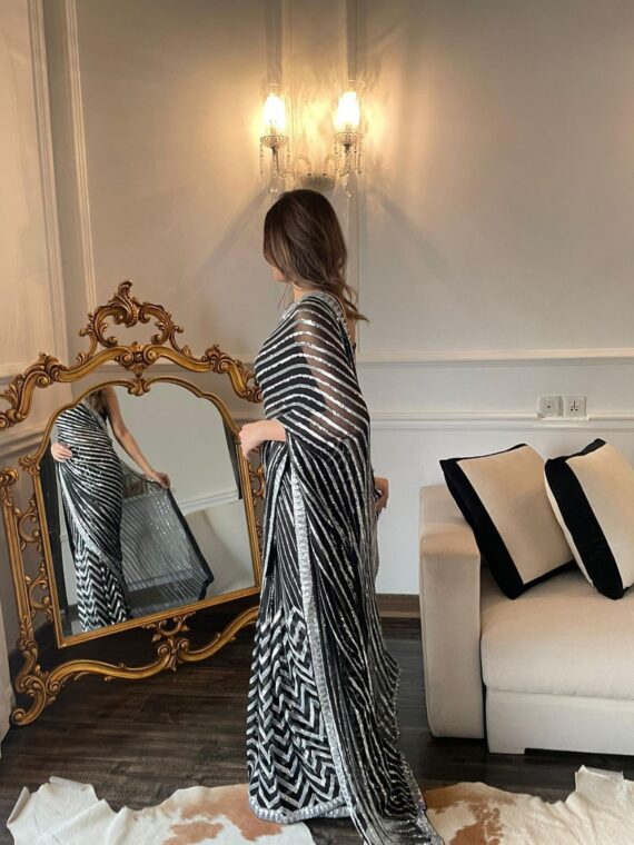 Designer Saree with Weaving Pattern with Sequence Saree with BlouseĀ