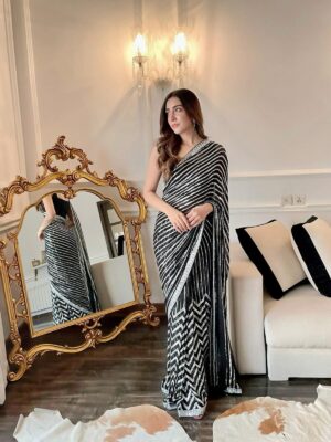 Designer Saree with Weaving Pattern with Sequence Saree with Blouse