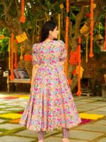 Dazzle Festive Wear Muslin Cotton Angrakha Dress