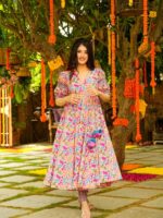 Dazzle Festive Wear Muslin Cotton Angrakha Dress