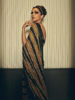 Deepika Padukone Bollywood Designer Saree with Heavy Sequence