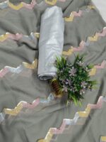 Designer Georgette Saree With Blouse Embroidery Multi Sequence Work Piping Border