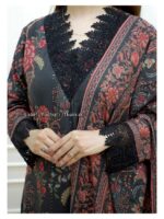 Punjabi Suit Decorated with digital prints, Sequence Embroidery and lace Work 3 Piece Set