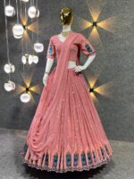 Bridal Lehenga Choli Embroidered Attractive Party Wear Silk 3 Piece Set