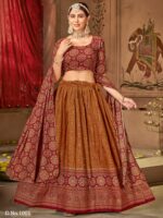 Traditional Lehenga Choli with Block Print 3 Piece Set