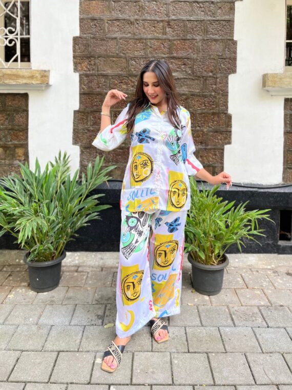 Cord Set Designer Floral print and flowing 2 Piece Set