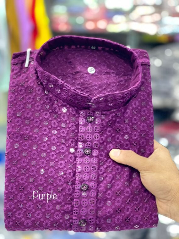 Kurta Pant Set With Sequence Work 2 Piece Set