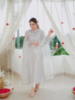 Bollywood Designer Kurti set Faux Georgette Heavy Embroidery Sequence Work 3 Piece Set