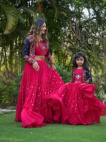 Combo Lehenga Choli Embroidery Sequence Thread Work 3 Piece Set 
