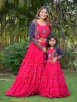 Combo Lehenga Choli Embroidery Sequence Thread Work 3 Piece SetÂ