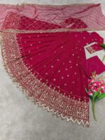 Designer Gowns Party Wear Heavy Embroidery Sequence Work 2 Piece Set 